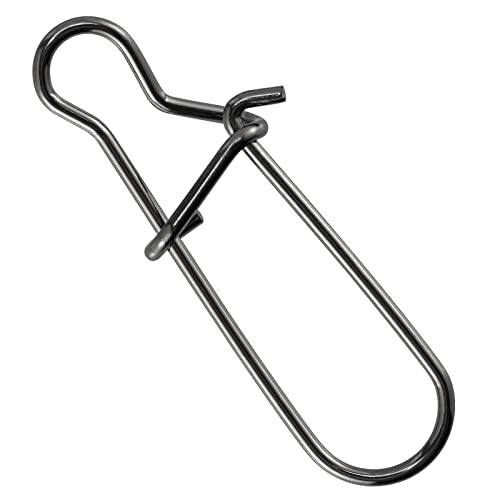 Stainless Steel Duo Lock Fishing Snaps - 100 Pack - #1 40LB