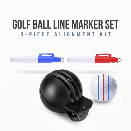 Golf Ball Alignment Tool Set - Fade-Resistant Marking System