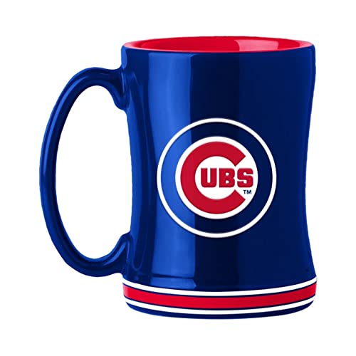 Chicago Cubs 14oz Ceramic Relief Mug with 3D Logo & Team Colors