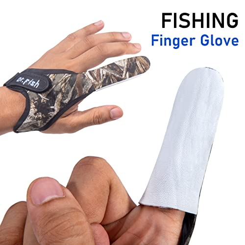 Fishing Gloves - 2 Finger Sheepskin Protector, Size L