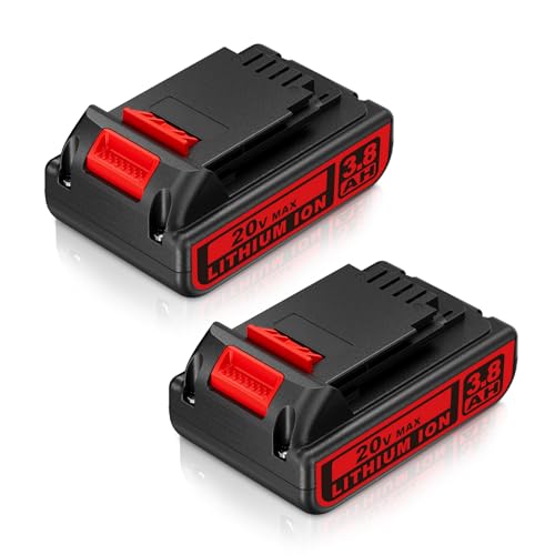 2Pack 3.8Ah 20V Replacement for Black and Decker 20V Battery Li-ion Battery LBXR20 Compatible with Black and Decker Battery 20V for Power Tool