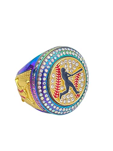 Baseball Softball Champion Ring - Assorted Colors & Gemstones