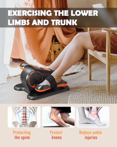 Electric Elliptical Leg Exerciser for Seniors - Orange
