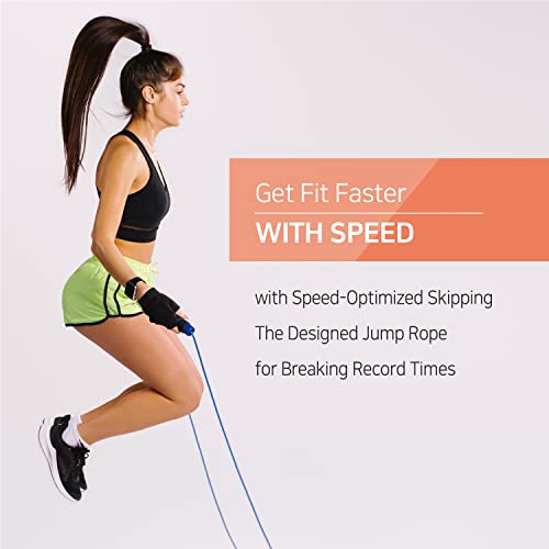 Adjustable Skipping Jump Rope for Fitness - Navy-Yellow
