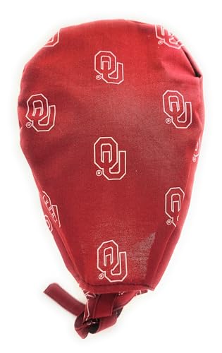 Cotton Scrub Hat with Sports Theme Prints - Handmade in USA