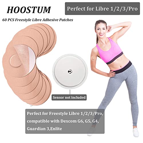 Waterproof & Sweatproof Sensor Patches for Libre, Dexcom, Medtronic CGM - 60 Pack