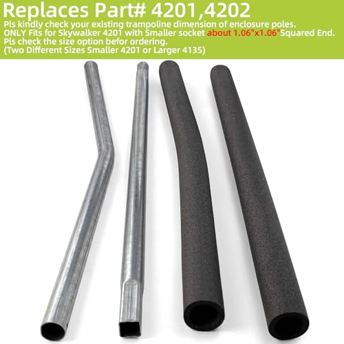 Trampoline Replacement Poles for Skywalker 4201 & 4202 - Foam Sleeve Included