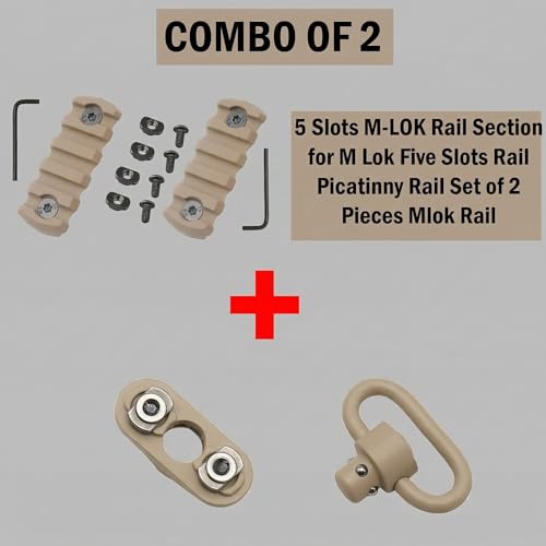 5-Slot M-LOK Picatinny Rail Sections - Set of 2