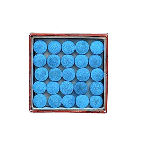 Blue Billiard Cue Tips - 50pcs, 11mm Hardness M, Leather