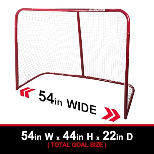 Portable 54" Hockey Goal - Heavy-Duty Steel Frame for Indoor & Outdoor Practice