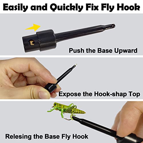 Fly Tying Tool Set - 6pcs Hackle Pliers with Mini Fly Box