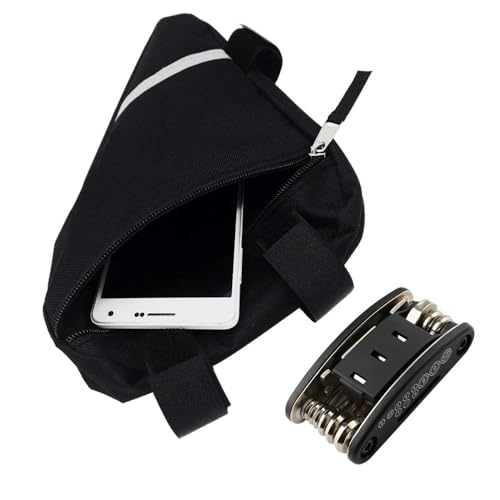 Bicycle Front Triangle Bag - Waterproof Nylon, High Capacity