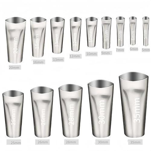 Caulk Finisher Kit Stainless Steel Caulking Nozzle Tips Reusable Caulking Nozzle Coating Caulking Tool Kit Replacement 14pc