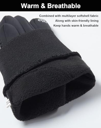 Sensitive Touchscreen Winter Gloves - Large Black