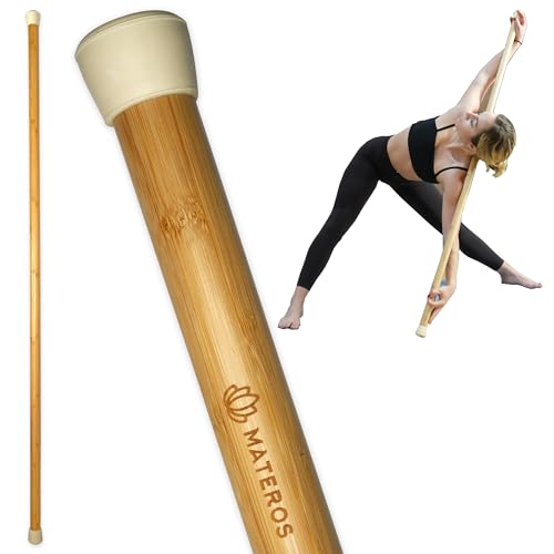 5ft Bamboo Yoga Stick - Lightweight Mobility Tool for Stretching, Balance & Therapy