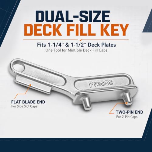 ProSSS Marine-Grade 316 Stainless Steel Boat Gas Cap Key Set - Variation 2, 2 Pack