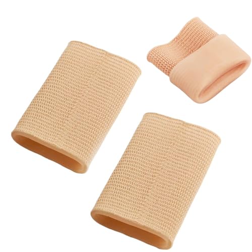 Ankle Gel Sleeves with Cushion Support Elastic Sleeves for Ice Skating, Hockey, Hiking Nude Color Non-Slip 1 Pair