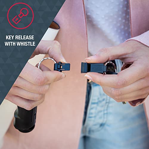 Black SABRE 2-in-1 Pepper Gel with Detachable Whistle & Safety Keychain