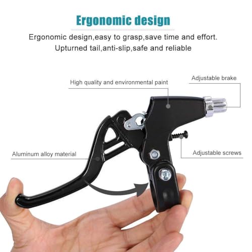 Bicycle Brake Lever - Aluminium Alloy V-Brake Handle - Black