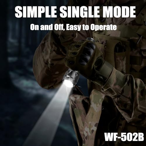 ULTRAFIRE WF-502B Single Mode Flashlight with Holster,1000 Lumen Tactical Flashlight with Duty Belt Holster,Bright Law Enforcement - Police Flashlight(Battery not Included)