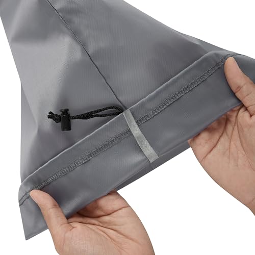Gray 5x7 Inch Nylon Drawstring Bag Set of 6 Travel & Organization Pouches