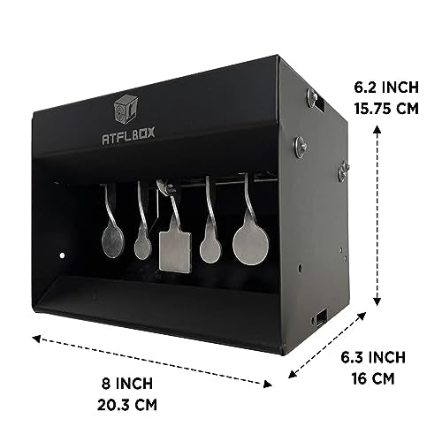 Metal Pellet Gun Target Trap with Reset Mechanism for Indoor/Outdoor Shooting