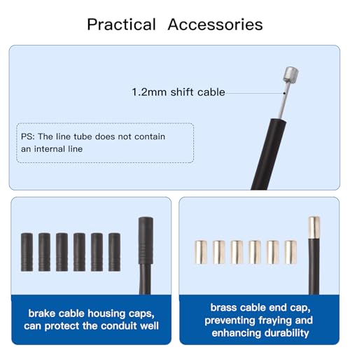 4mm x 3 Meters Bicycle Shift Cable Housing with 12 End Caps