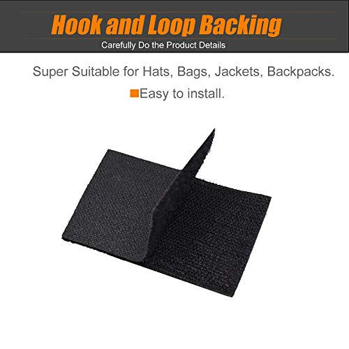 Reflective Patch Hook Fastener - 6 Pack, Green Color