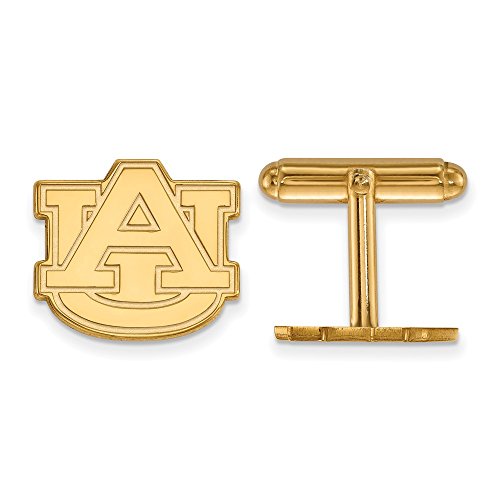 Gold Plated Auburn University Cufflinks - 17mm