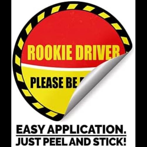 Rookie Driver Safety Sticker - Please Be Patient Decal, 6 Inch
