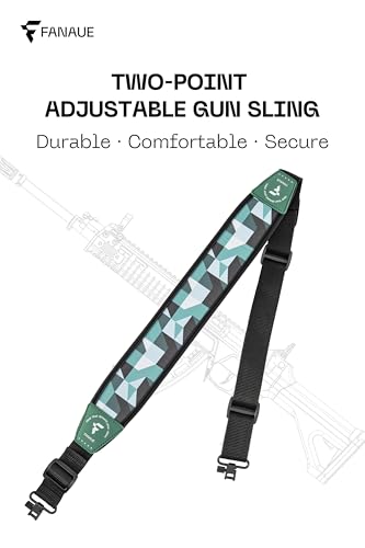 Adjustable Padded Rifle Sling with Swivels - 23" to 52"