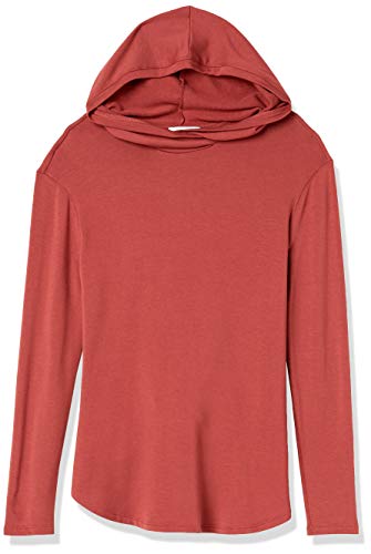 Women's Supersoft Terry Hoodie - Sustainably Sourced Rayon Blend, Brick Red, X-Small