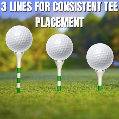 3 1/4 Inch Plastic Golf Tees - Unbreakable, Durable, 50 Pack