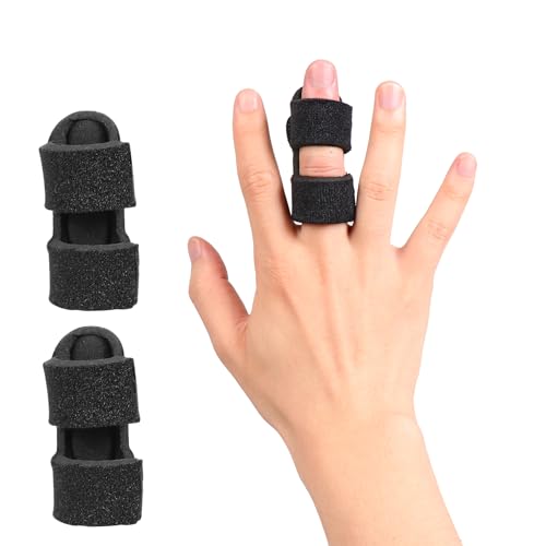 Universal Finger Splint Brace for Arthritis & Sprain Relief - 2 Pack