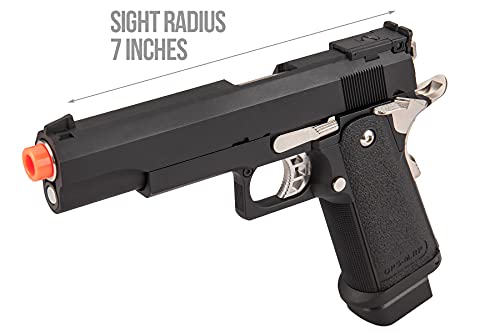 Hi-Capa 1911 Airsoft Pistol - Black, Gas Blowback with Speed Loader
