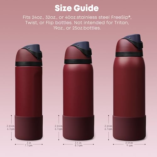 Silicone Protector Boot for Owala 24oz - Black Cherry