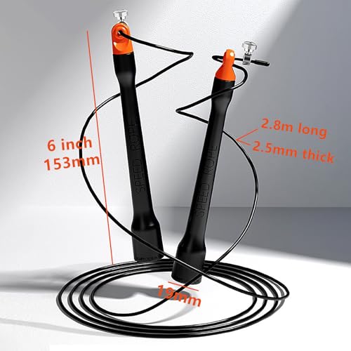 Ultra-Light Jump Rope with Ergonomic Handles - Black