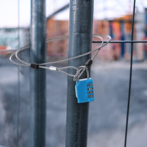 12 Pack Security Cable Luggage Lock with Loops 4ft 3mm Braided Steel Coated Bike Cable Wire Double Loop Anti Theft Safety for U Lock, Padlock and Disc Lock