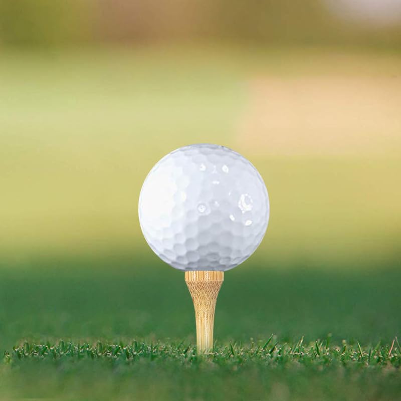 100 Count Natural Hardwood Golf Tees - 1-1/2 Inch, Natural Color