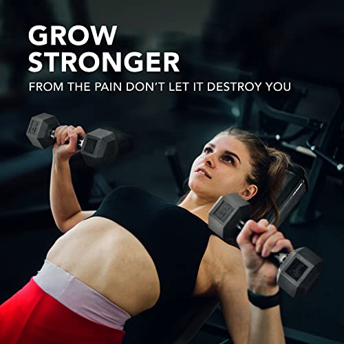 Yes4All B. 10 Pounds Rubber Coated Hex Dumbbell with Chrome Grip Handle