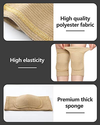 Eurzom 3 Pairs Dance Knee Pads for Women M Black Skin Pink