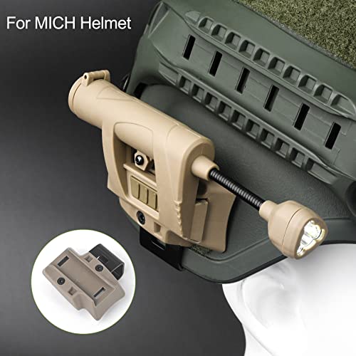 NOBUHIRO Tactical Helmet Light Military, Green/Red/White/IR Illumination Tool With 2 Helmet Lamp Mounts, Bendable Survival Signal Lights for Outdoor Sports Hunting Fishing