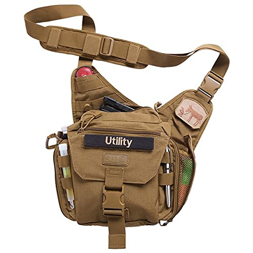 5.11 Tactical Push Pack Sling Bag – 6L Crossbody Shoulder Bag for Men, Black, Style 56037-ABR