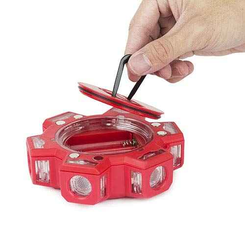 Wagan EL4340 FRED PRO Flashing Roadside Emergency Disc LED Flare 6 Flash Modes for Roadside Security, Warning Flashing with Magnet and Hook for Vehicles and Boats