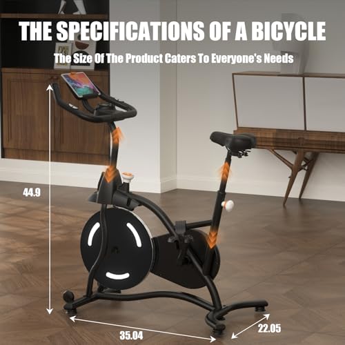 Compact Indoor Exercise Bike with Heart Rate Sensor & App Sync