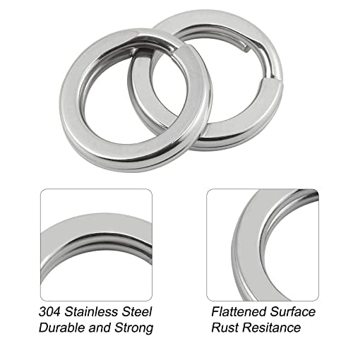 Fishing Split Rings - Stainless Steel, 38LB Strength, 100-Pack