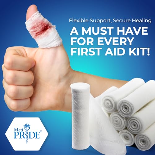 Conforming Gauze Rolls - Stretch Bandage 4" x 4.1 Yards, 12 Pack
