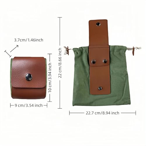 Foldable Waxed Canvas Foraging Bag - Hands-Free Waist Pack, 8.94x8.66"