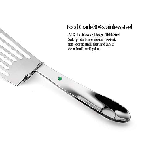 Stainless Steel Fish Spatula - Flexible Egg Turner, 12.6 inch