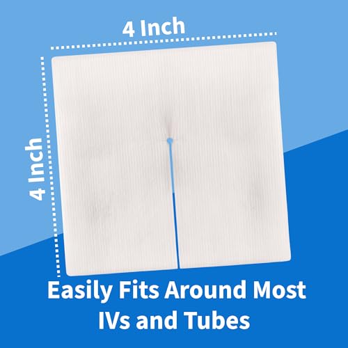 Vakly Sterile Split Drain Sponge Gauze 4 x 4, 6-Ply, 50 Pack